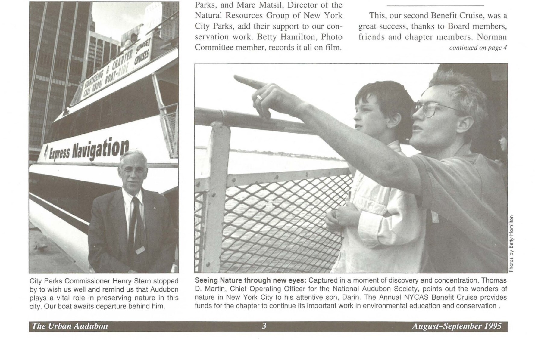 Betty’s photos helped bring to life many of our organization’s stories and activities in the pages of The Urban Audubon.